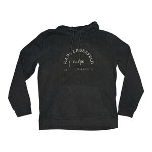Karl Lagerfeld Paris Black on Black Hoodie Size Large